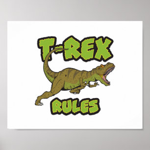 Póster Poster de reglas T-Rex
