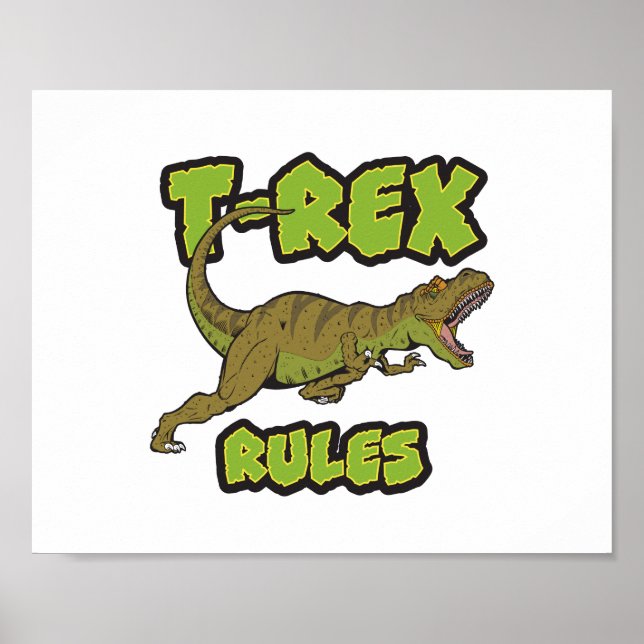 Póster Poster de reglas T-Rex (Frente)