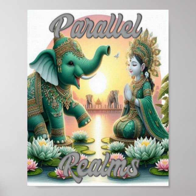 Póster Poster de reinos paralelos (Frente)