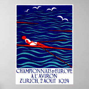 Póster poster de Remo de Zurich 1924