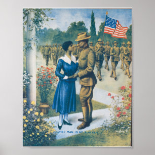 Póster Poster de réplicas de WWI: El hombre de color no e