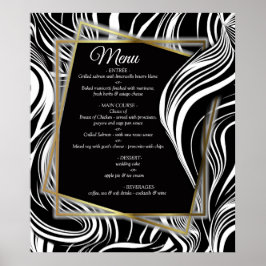 Póster Poster de resumen creativo en blanco y negro sin f