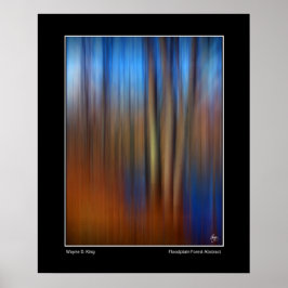 Póster Poster de resumen de bosques de planicie inundable