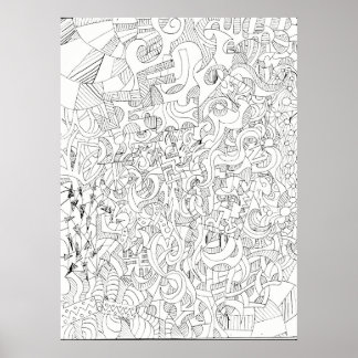 Póster Poster de resumen de líneas generales