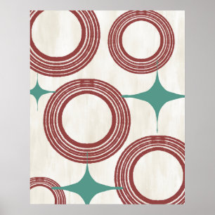 Póster Poster de resumen moderno de mediados del siglo - 