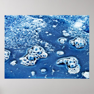 Póster Poster de resumen sobre hielo y agua de las burbuj