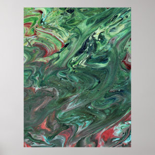 Póster Poster de resumen verde mesmerizante Katmandu 3