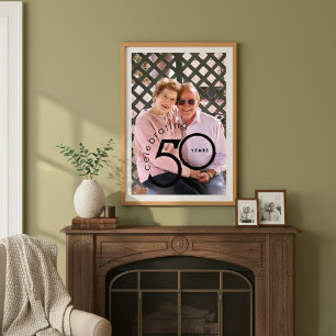Póster Poster de retrato de 50 años de celebración