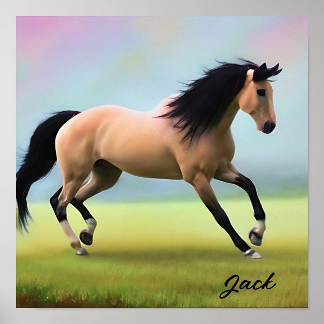 Póster poster de retrato de caballo (Frente)