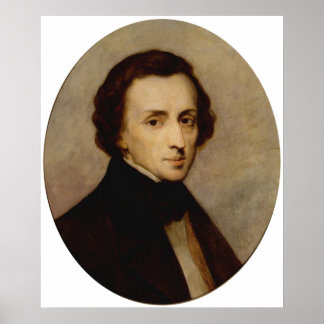 Póster Poster de retrato de Chopin