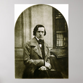 Póster Poster de retrato de Chopin