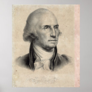 Póster Poster de retrato de George Washington/print
