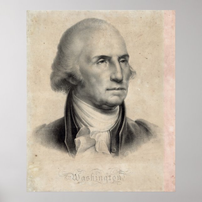 Póster Poster de retrato de George Washington/print (Frente)