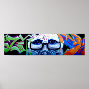 Póster Poster de retrato de graffiti