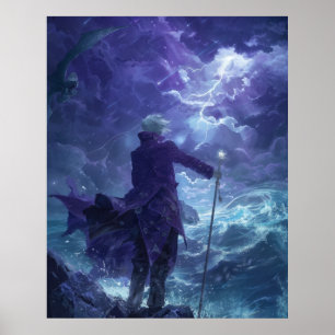 Póster Poster de retrato de hombre joven atractivo