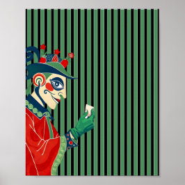 Póster Poster de retrato de payaso