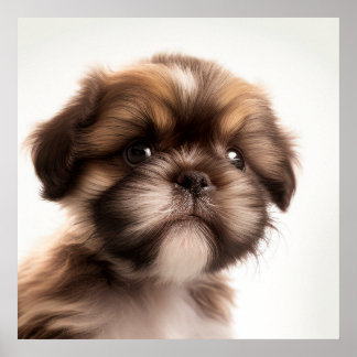 Póster Poster de retrato de perro con porquería de Shih T