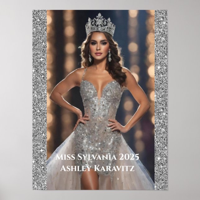 Póster Poster de Retrato Personal de Miss Purpurina de Co (Frente)