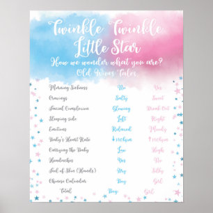 Póster Poster de revelación de género de estrella pequeña