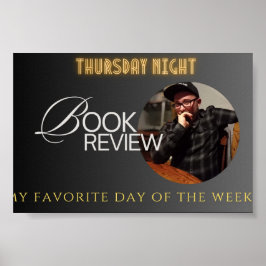 Póster Poster de Revisión de Libros Nocturnos del Jueves