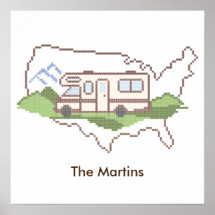 Póster Poster de Road Trip USA