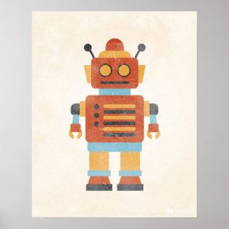 Póster Poster de Robot de época