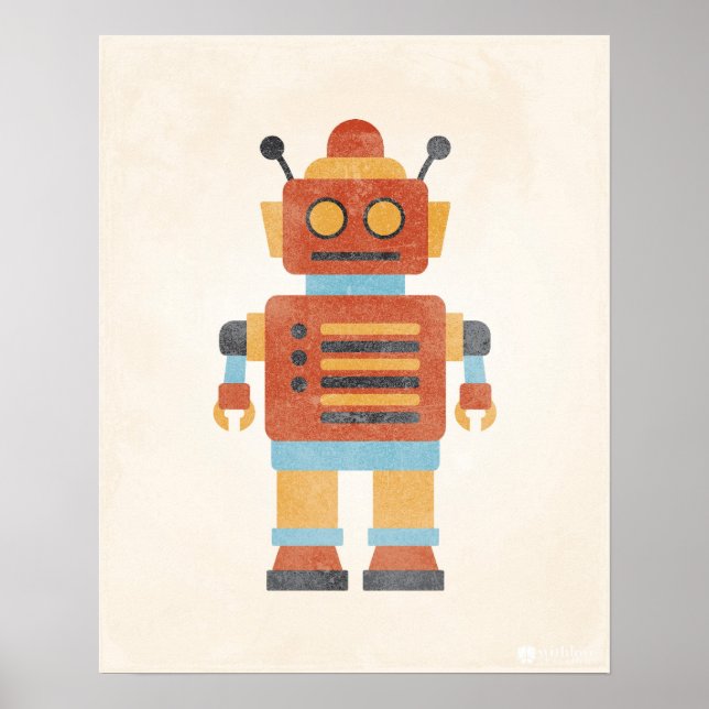Póster Poster de Robot de época (Frente)