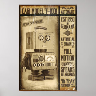 Póster Poster de Robot de época ficticia