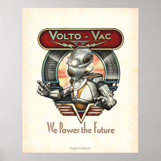 Póster Poster de robot retro Volto-Vac (16x20")