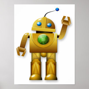 Póster Poster de robots amigables