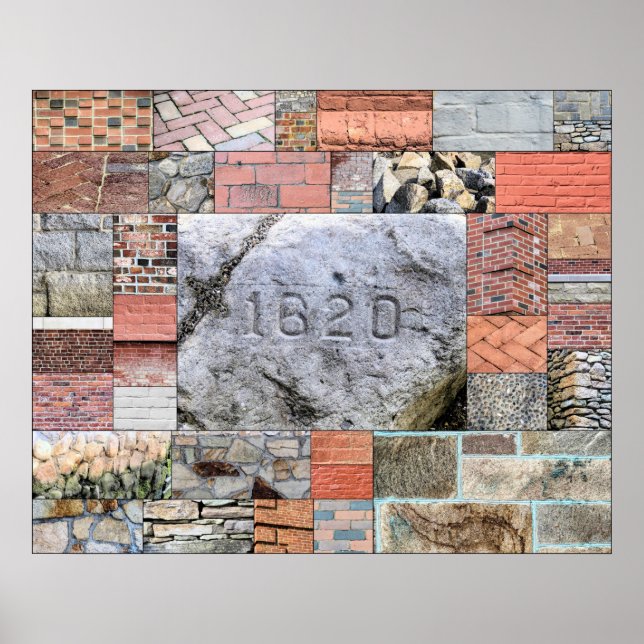 Póster Poster de Rocas y Ladrillos de Plymouth (Frente)