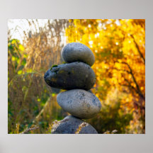 Poster de Rock Cairn Zen Wall