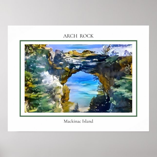 Póster Poster de rock de arca de la isla de Mackinac (Frente)