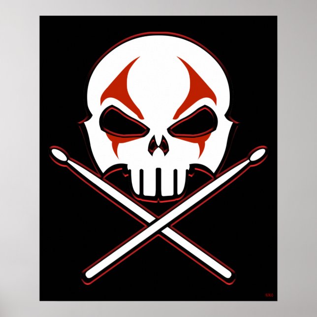 Póster Poster de rock y rollo Poster de tambores Metaliza (Frente)