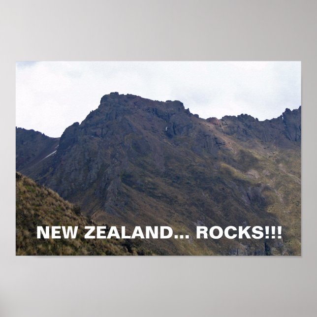 Póster Poster de Rocks de Nueva Zelanda (Frente)