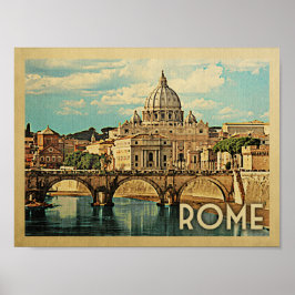 Póster Poster de Roma Vintage Poster de Viajes