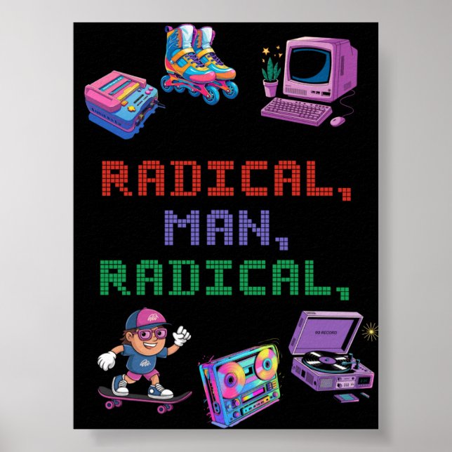 Póster Poster de ropa de calle de los años 90 (Frente)