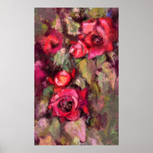 Póster Poster de rosas rojas