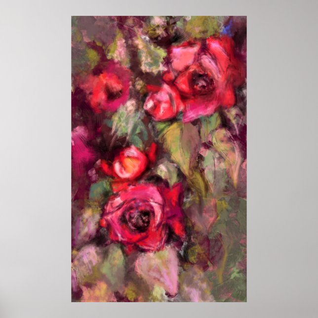 Póster Poster de rosas rojas (Frente)