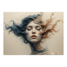 Poster de rostro retorcido con tiempo