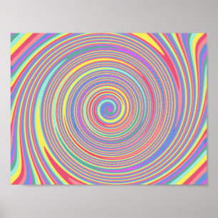Póster Poster de rotación de color de líneas inclinadas