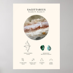 Póster Poster de Rótulo Astrológico Sagittarius