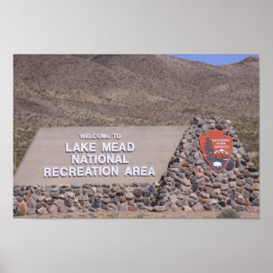 Póster Poster de Rótulo de área recreativa Lake Meade