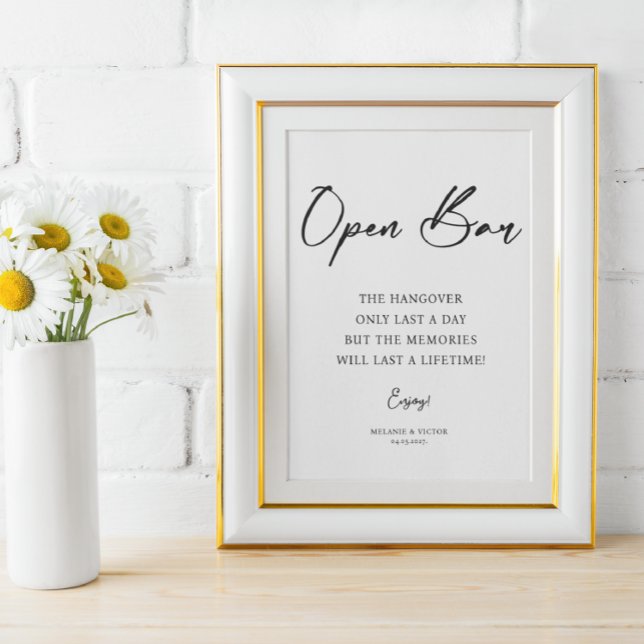Póster Poster de Rótulo de Boda de barra abierta (Subido por el creador)