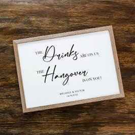 Póster Poster de Rótulo de Boda de barra abierta