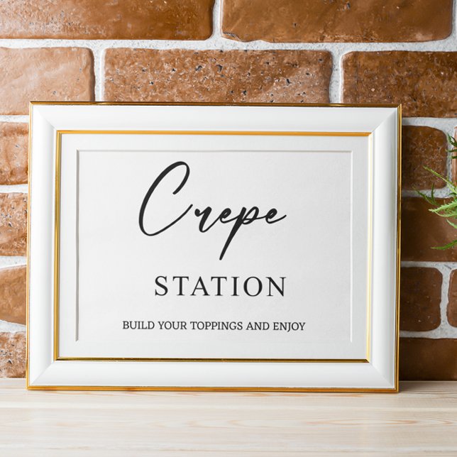 Póster Poster de Rótulo de Boda de estación de crepe (Subido por el creador)
