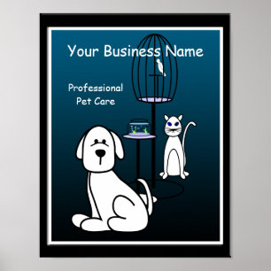 Póster Poster de Rótulo de empresa mascota Sitter