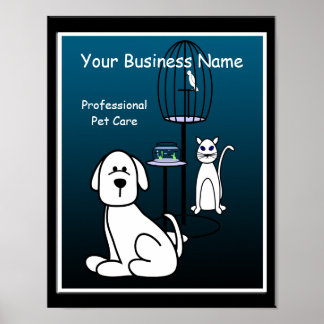 Póster Poster de Rótulo de empresa mascota Sitter