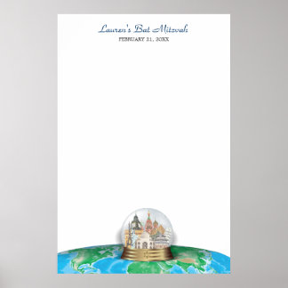Póster Poster de Rótulo de entrada de World Travel Bar Ba