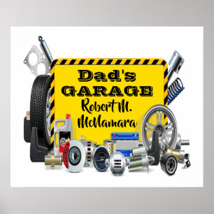 Póster Poster de Rótulo de garaje